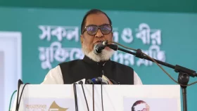 &lsquo;শেখ হাসিনা জেগে থাকেন বলেই আমরা শান্তিতে ঘুমাতে পারি&rsquo;