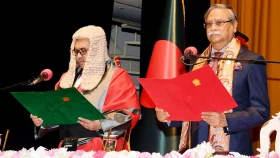২৪তম প্রধান বিচারপতি হিসেবে শপথ নিলেন ওবায়দুল হাসান