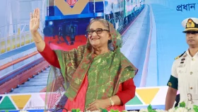 পদ্মা সেতু রেল সংযোগ প্রকল্প উদ্বোধনী মঞ্চে প্রধানমন্ত্রী