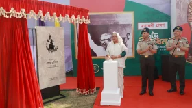 নবনির্মিত জয় বাংলা ম্যুরাল উদ্বোধন