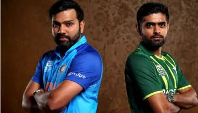 ভারতের অধিনায়ক রোহিত শর্মা ও পাকিস্তানের অধিনায়ক বাবর আযম।  ফাইল ছবি