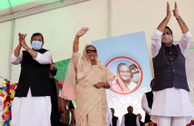 যুবলীগের মহাসমা‌বেশে প্রধানমন্ত্রী শেখ হাসিনা। ছবি: সংগৃহীত
