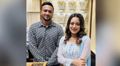 সাকিব আল হাসান ও দীঘি। ছবি: সংগৃহীত