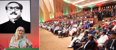 স্বাধীনতা পুরস্কার প্রদান অনুষ্ঠান। ছবি: ফোকাস বংলা