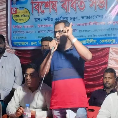 যুবলীগ নেতা শহিদুজ্জামান শহিদ। ছবি: ইত্তেফাক