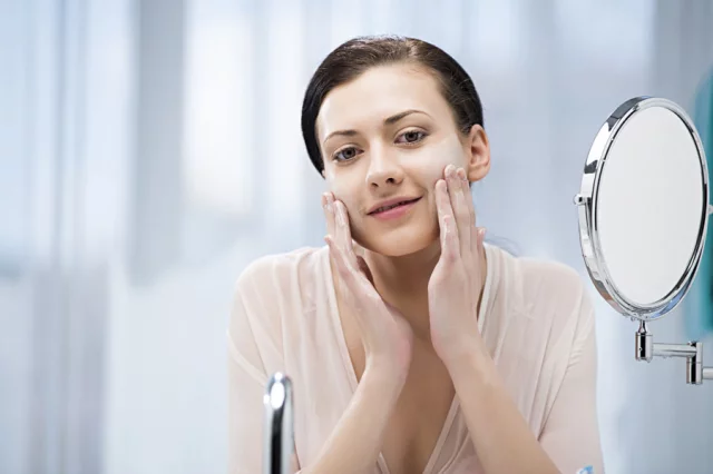 middle aged woman skin