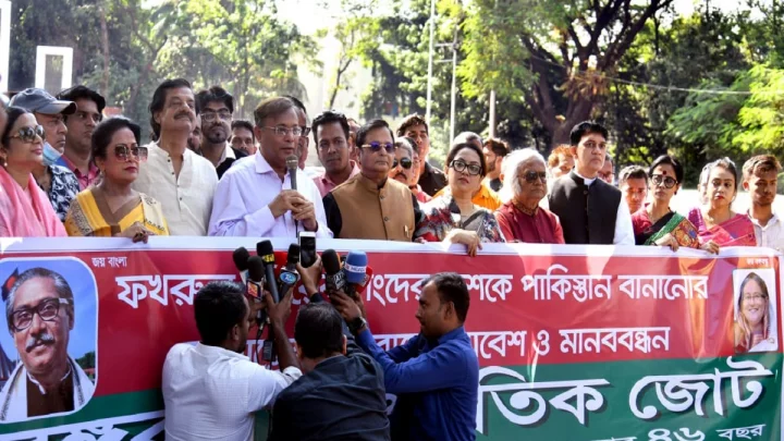 তথ্যমন্ত্রী এবং আওয়ামী লীগের যুগ্ম সাধারণ সম্পাদক ড. হাছান মাহমুদ।